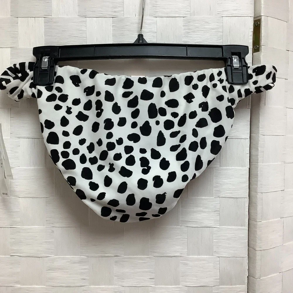 NWT Rasins reversible bikini bottom black white size Medium